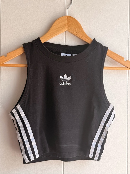 adidas Tops - adidas Black Tee with White Trefoil Neck Label